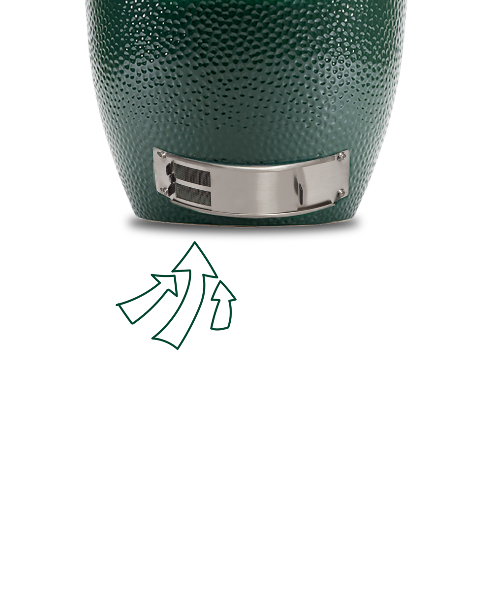 Big Green Egg air flow in