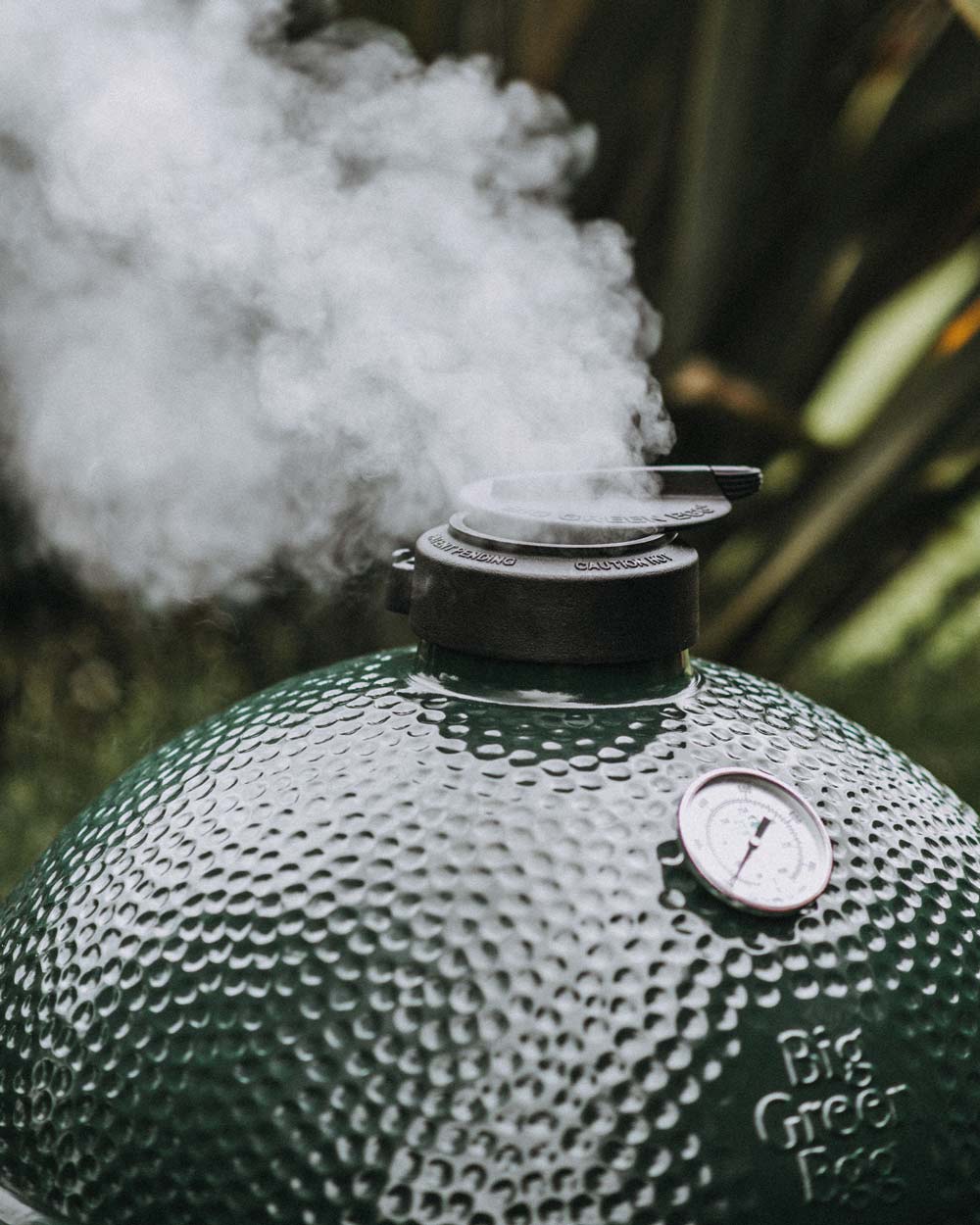 XL Big Green Egg smoking