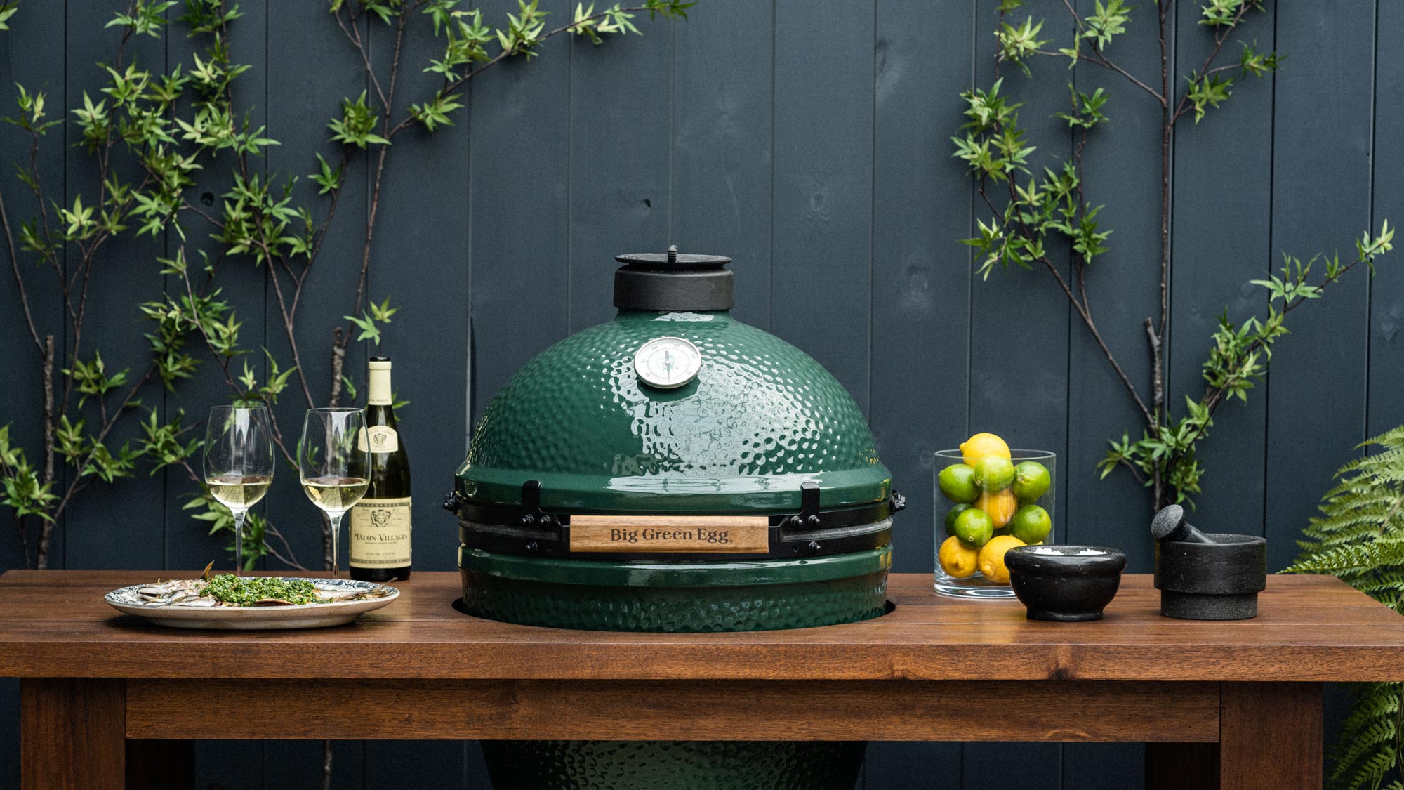 Premium Royal Mahogany Table for Large and XL Big Green Egg