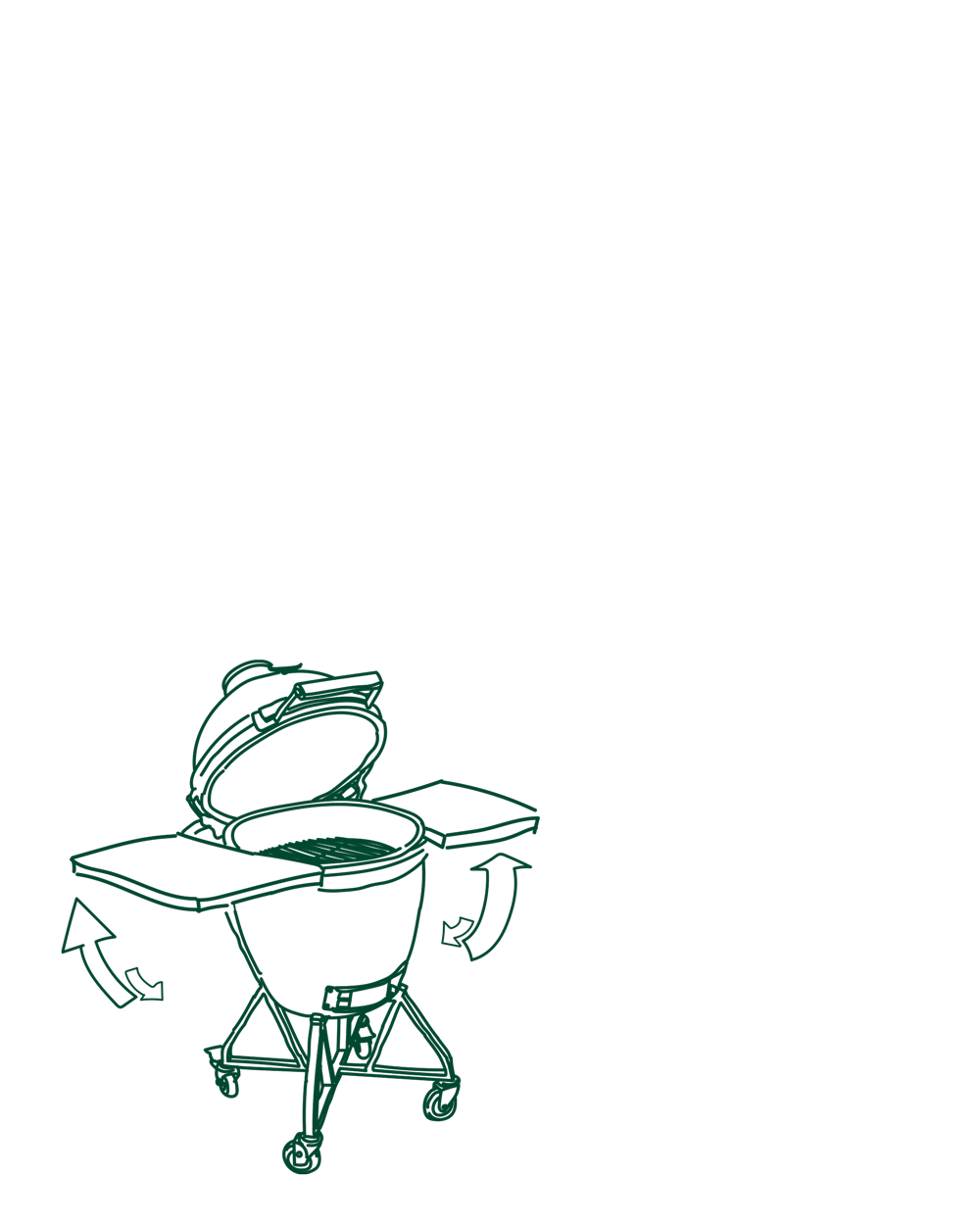 Big Green Egg nests & shelves