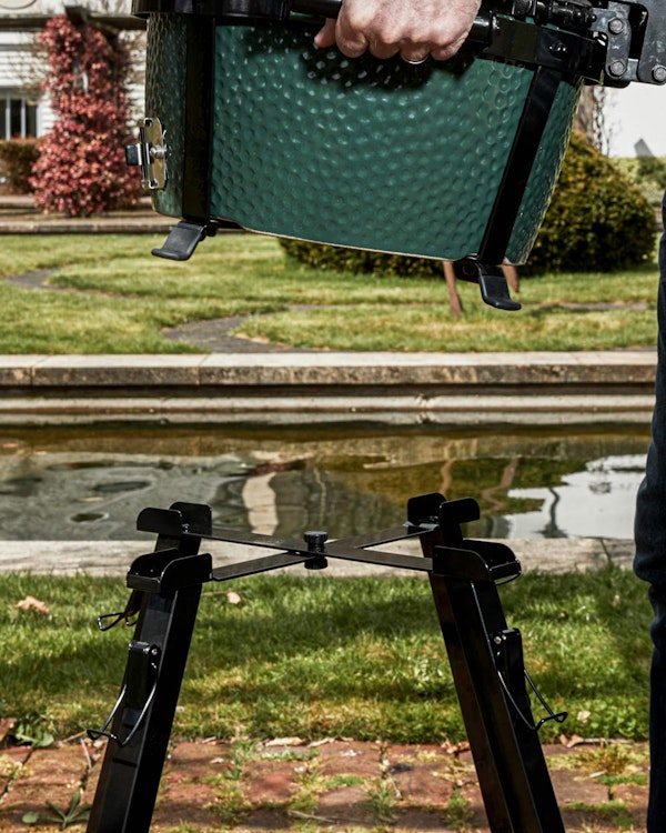 MiniMax sits on top of the foldable stand with ease