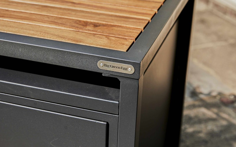 XL Big Green Egg in a Modular Nest and Acacia Expansion Cabinet