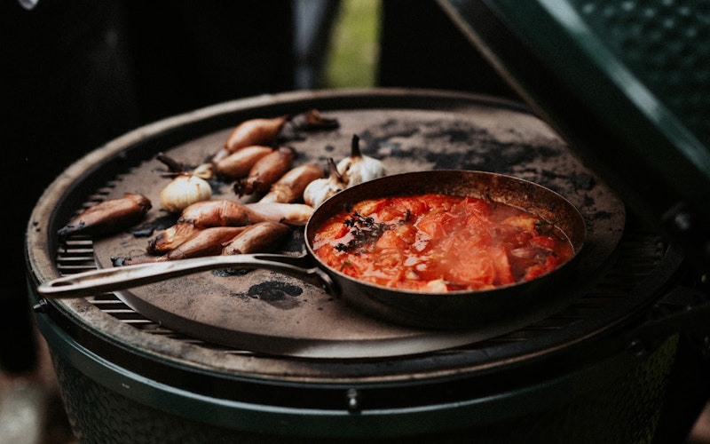 using baking stone on grill