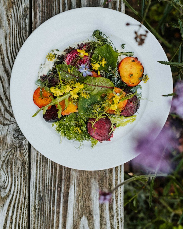 Baked Beetroot and labneh