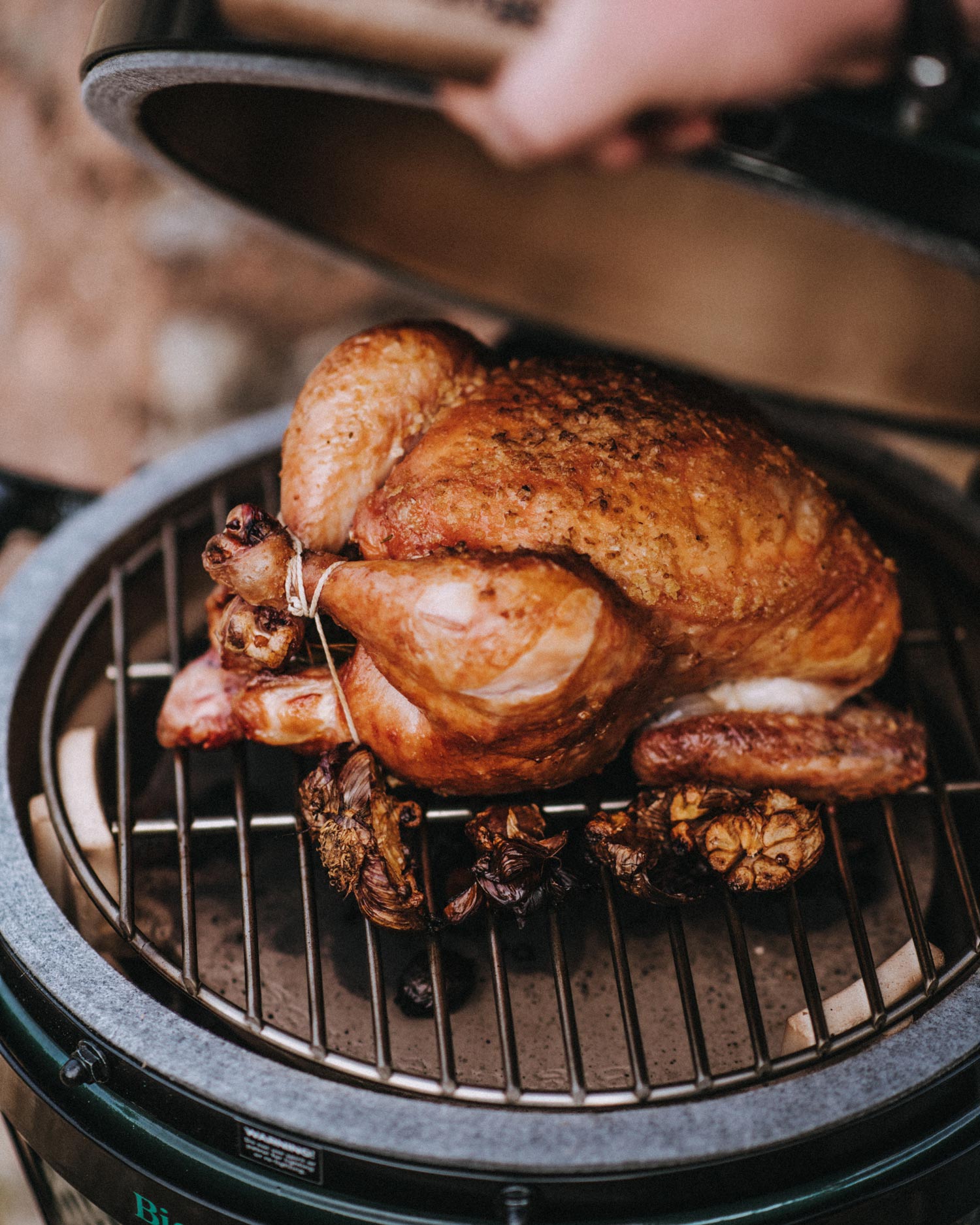 Roasted chicken on the MiniMax using the convEGGtor