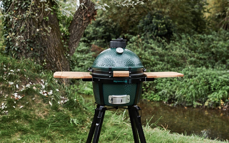 MiniMax Big Green Egg by the river