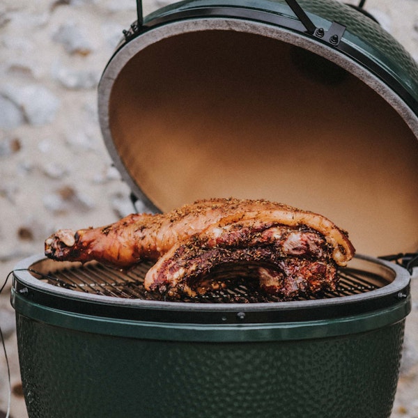 Pork shoulder on an XL Big Green Egg