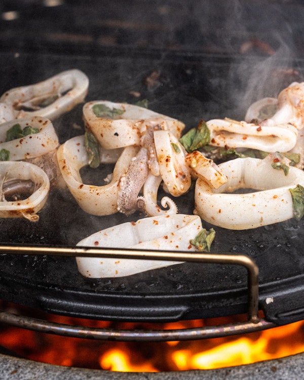 Half Moon Cast Iron Plancha Griddle for the EGGspander System
