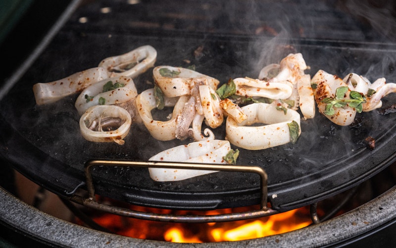 Half Moon Cast Iron Plancha Griddle for the EGGspander System