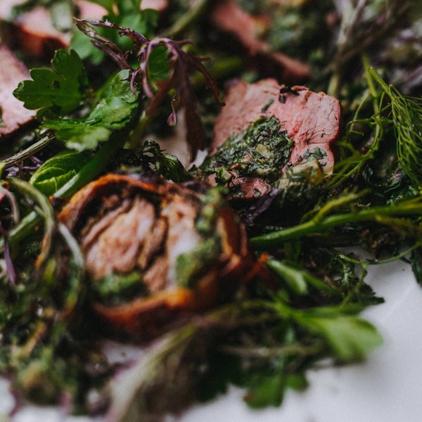 Grilled Mutton Leg with Salsa Verde | Recipes | Big Green Egg