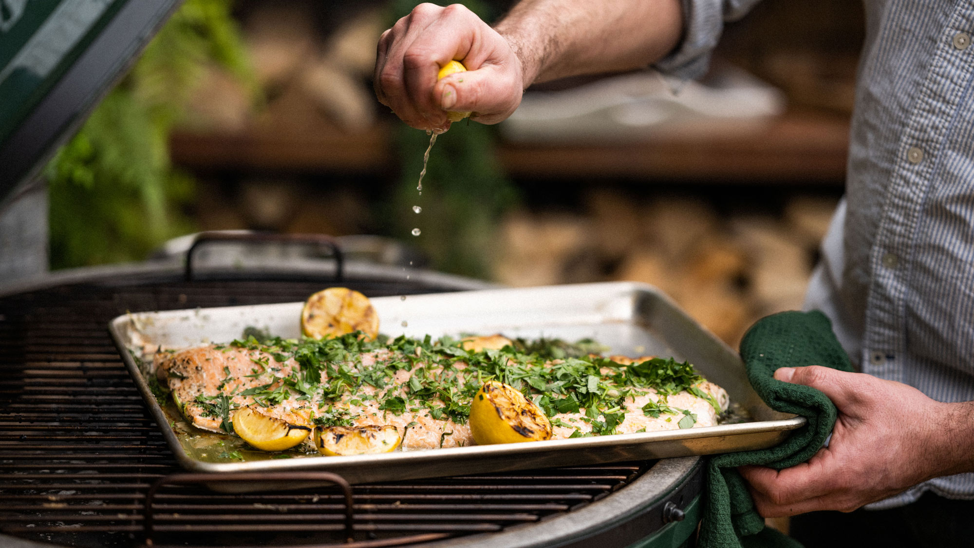 Slow roasted side of salmon