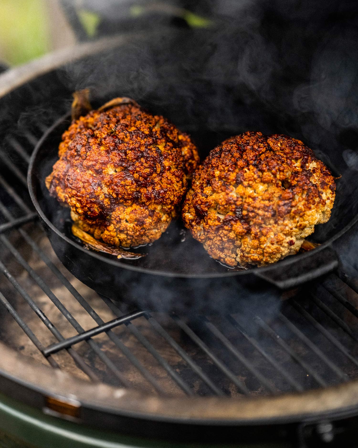 Harissa Baked Cauliflower | Vegetable Recipes | Big Green Egg