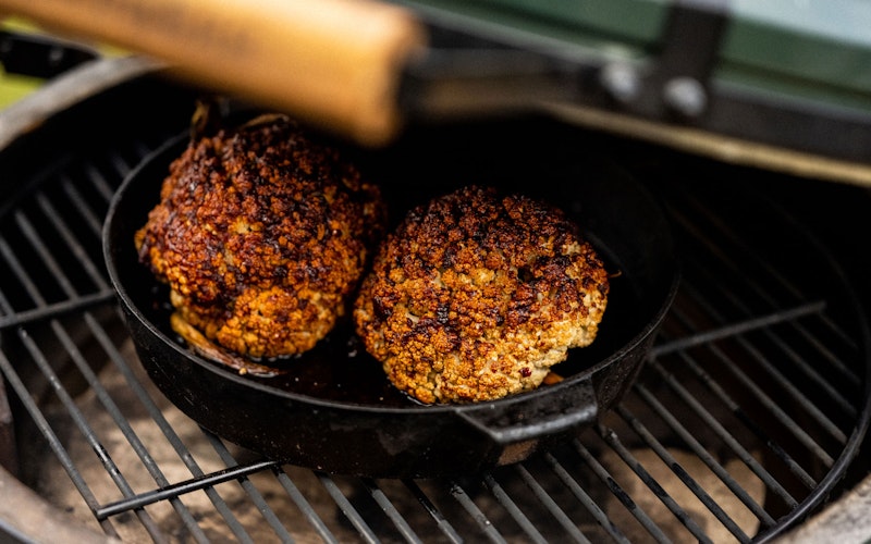 Harissa Baked Cauliflower | Vegetable Recipes | Big Green Egg