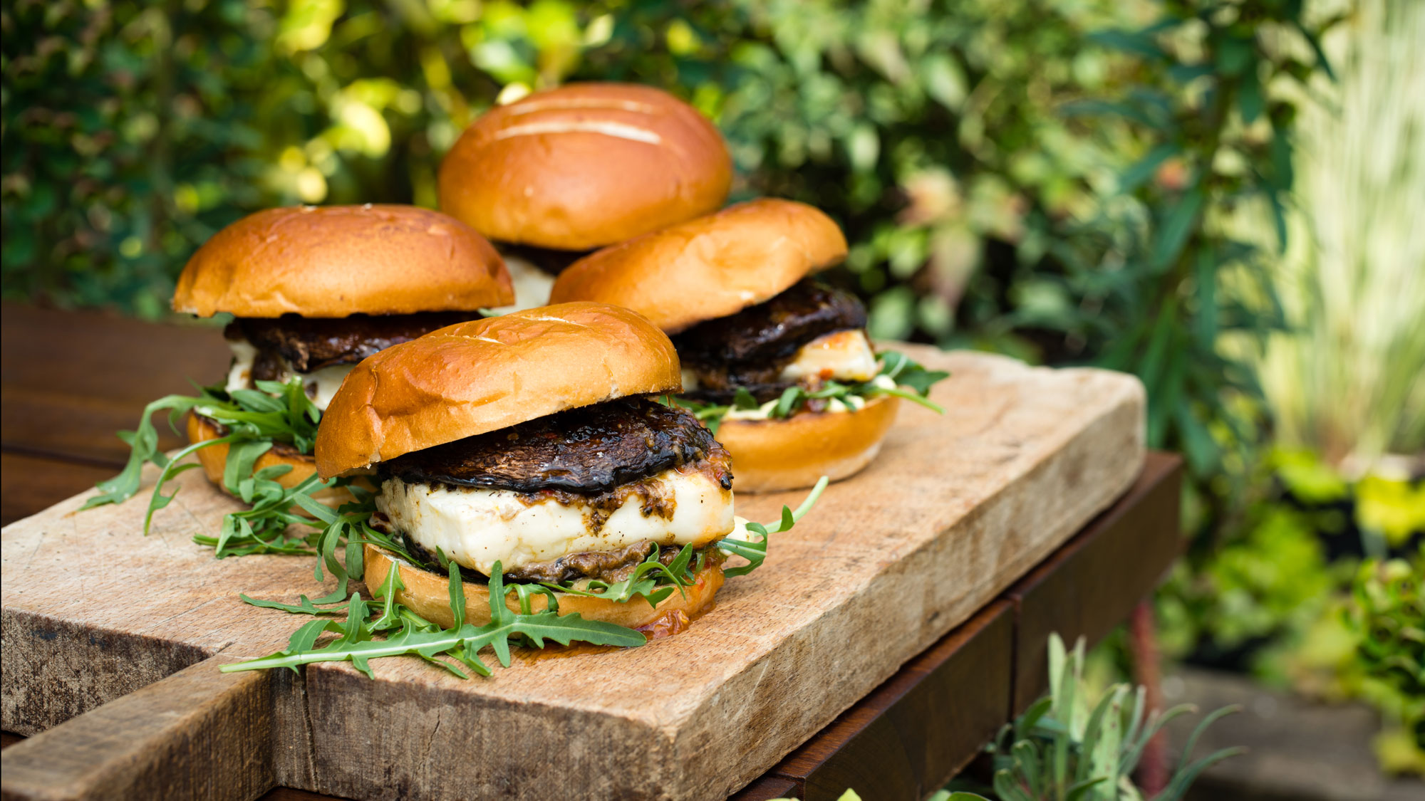 Umami Mushroom & Halloumi Burgers | Tom Kerridge Cooking Outdoors | Big Green Egg