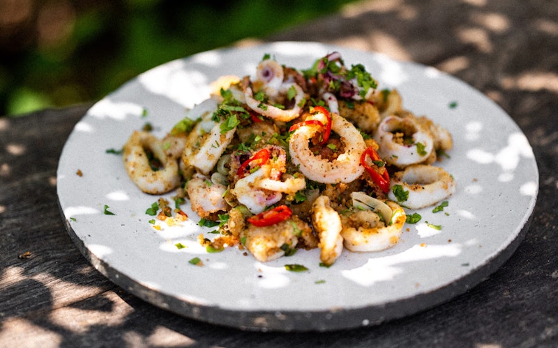 Salt & Pepper Squid | Pan Cooking | Seafood Recipe | Big Green Egg