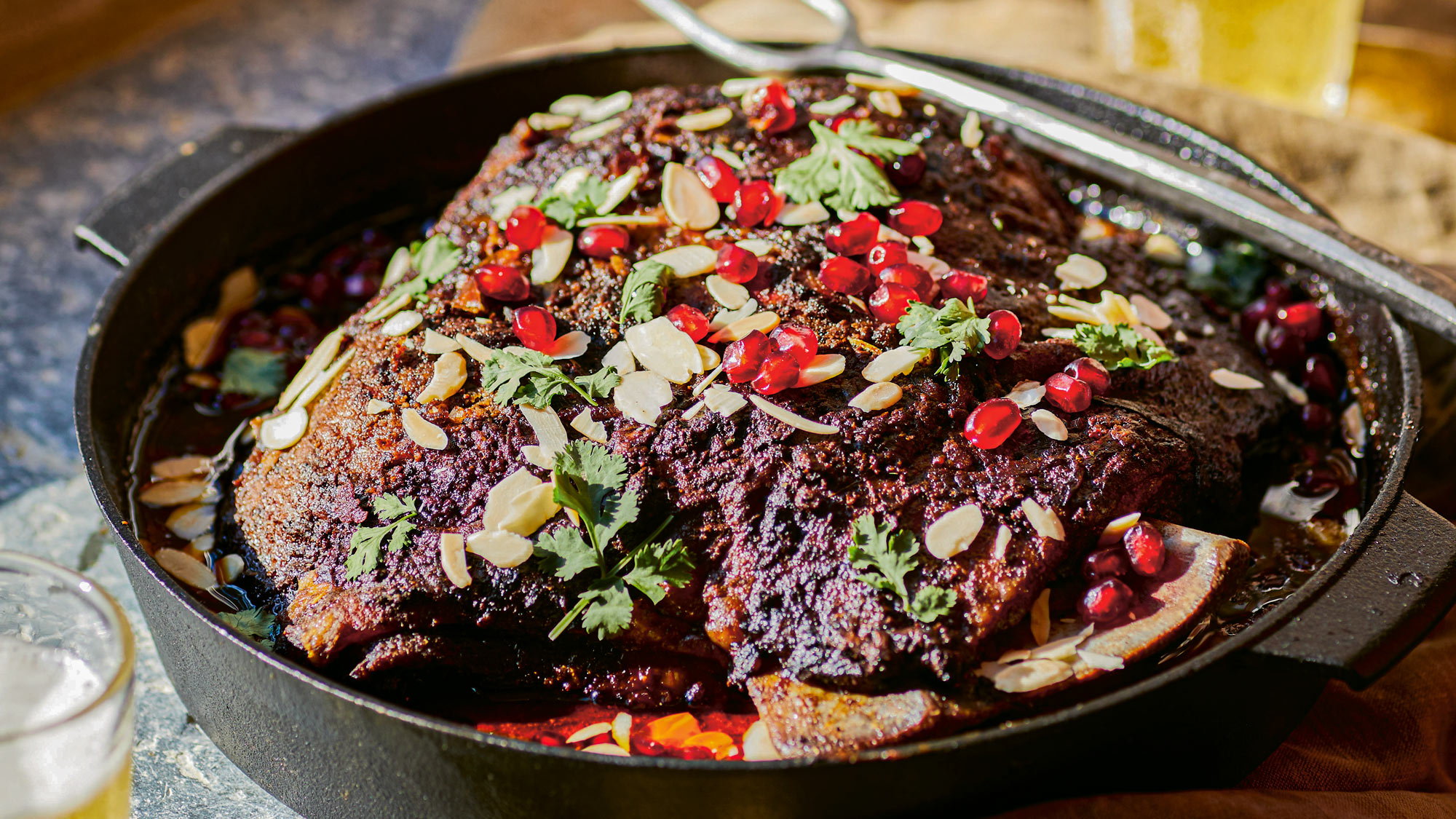 Goat Shoulder Pomegranate Raan | Low & Slow Recipes | Goat Recipe | Big Green Egg