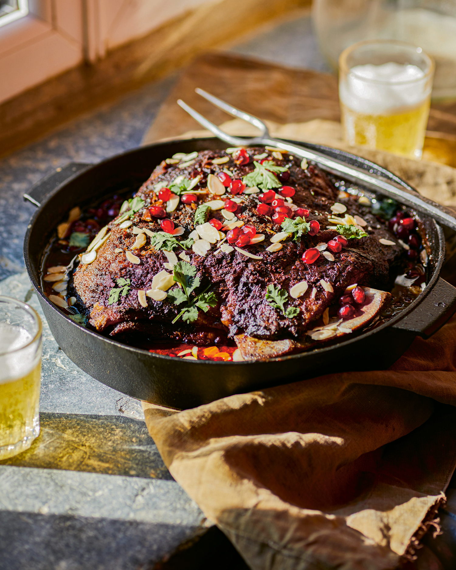 Goat Shoulder Pomegranate Raan | Low & Slow Recipes | Goat Recipe | Big Green Egg