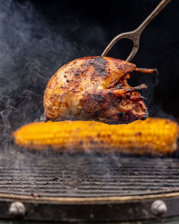 Roasted Partridge with ’Nduja, Sultanas & Sweet Marsala | Cooking on the Big Green Egg | Roasting Recipes | Game | Big Green Egg