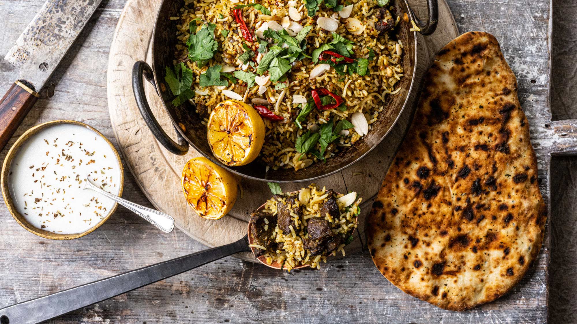 Goat Biriyani | Goat recipes | Pan Cooking | Big Green Egg