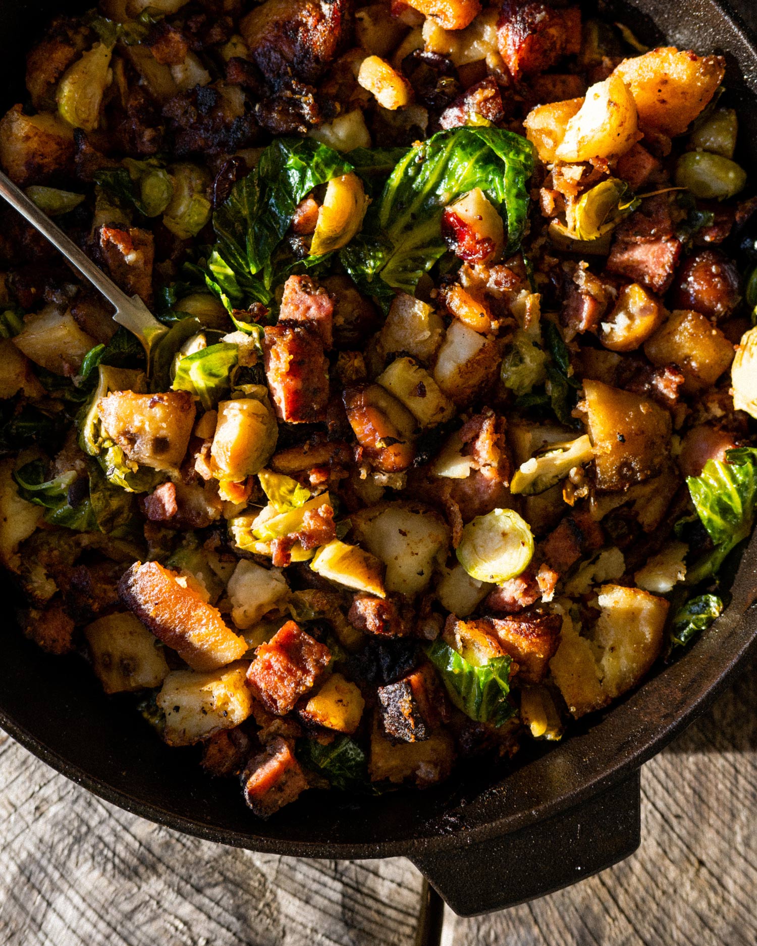 Leftover Hash | Christmas recipe | Turkey | Pork | Pan Cooking | Big Green Egg