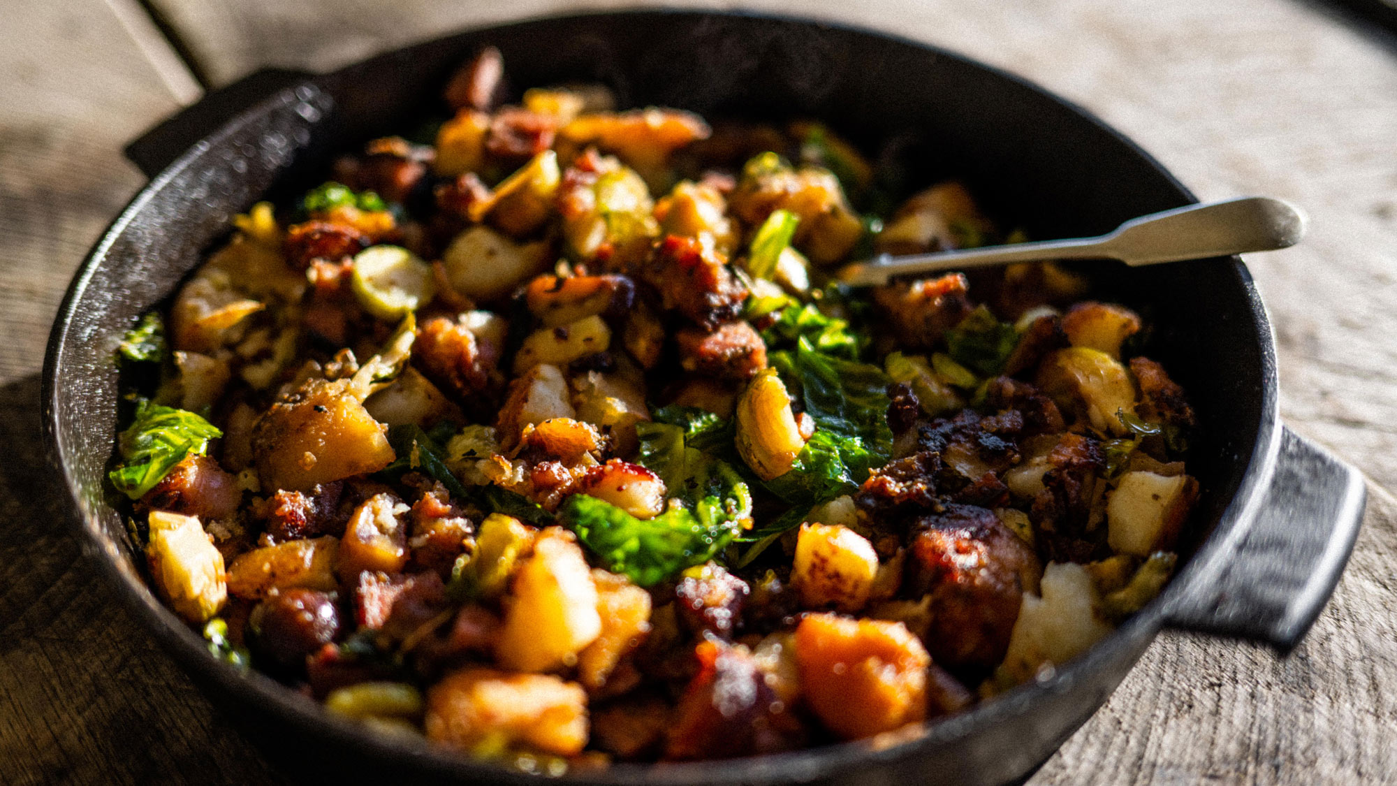 Leftover Hash | Christmas recipe | Turkey | Pork | Pan Cooking | Big Green Egg