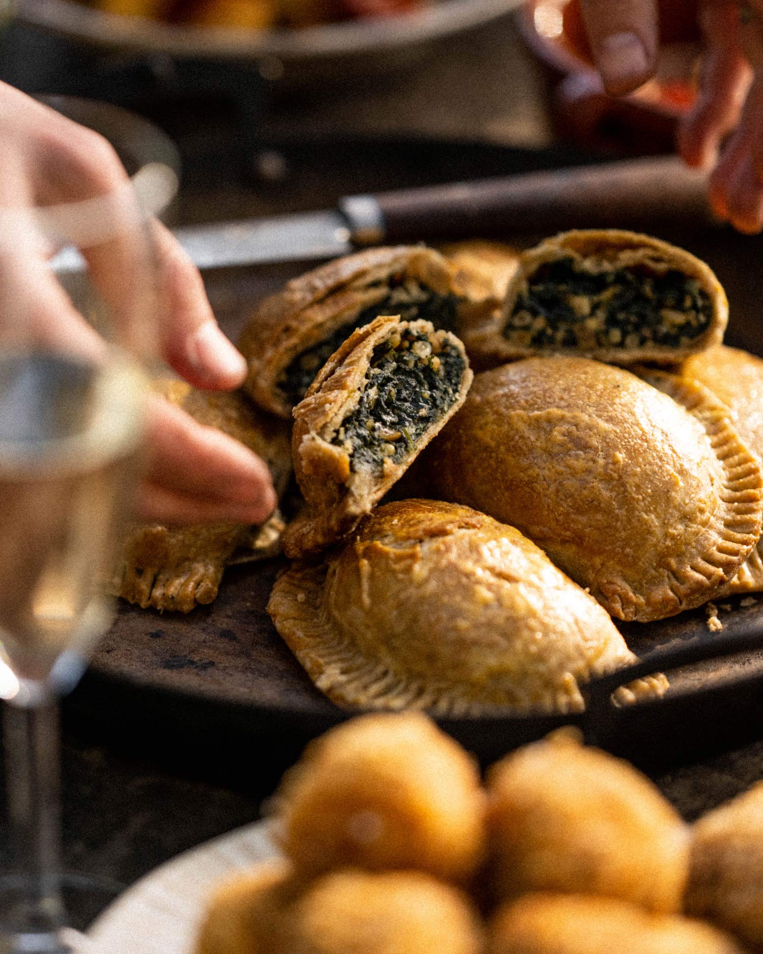 Spinach, Blue Cheese & Pine Nut Empanadas | Vegetarian | Baking recipes | Big Green Egg