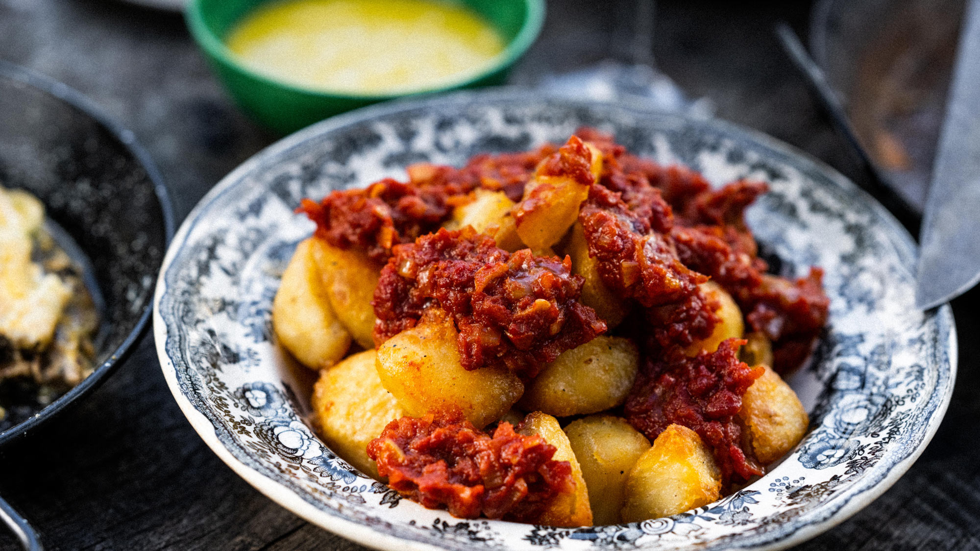 Patatas bravas | Vegetarian recipes | Pan cooking | Roasting | Jose Pizarro | Big Green Egg