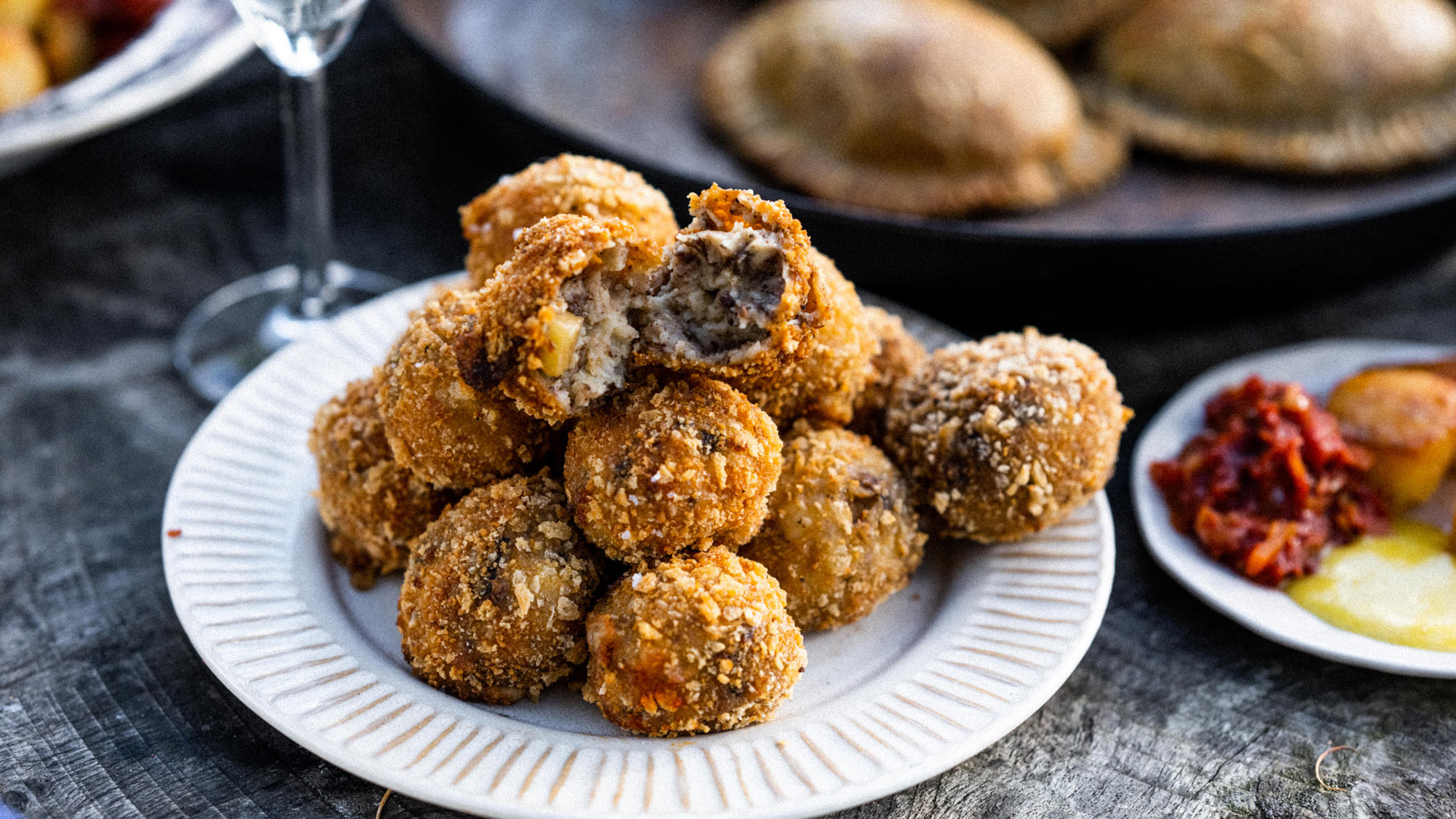 Black pudding & apple croquetas | Pan cooking | Pork recipes | Jose Pizarro | Big Green Egg