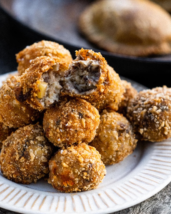 Black pudding & apple croquetas | Pan cooking | Pork recipes | Jose Pizarro | Big Green Egg