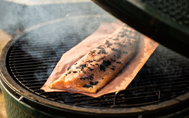 Hot smoked, seaweed cured side of Salmon | Smoking | Fish recipes | Big Green Egg