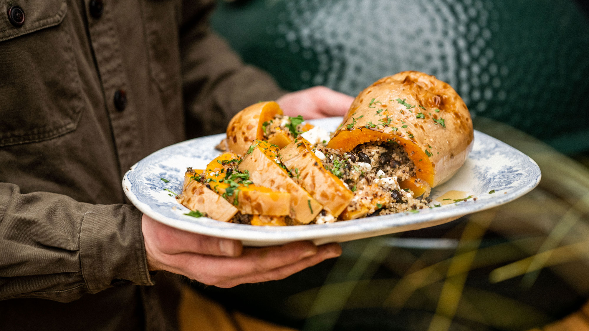 Roasted Butternut squash | Vegetarian recipes | Roasting | Big Green Egg