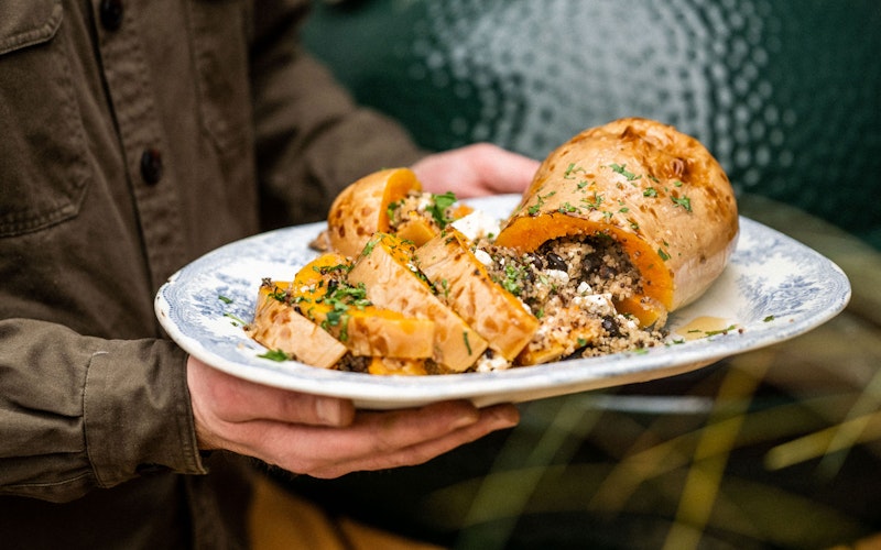 Roasted Butternut squash | Vegetarian recipes | Roasting | Big Green Egg