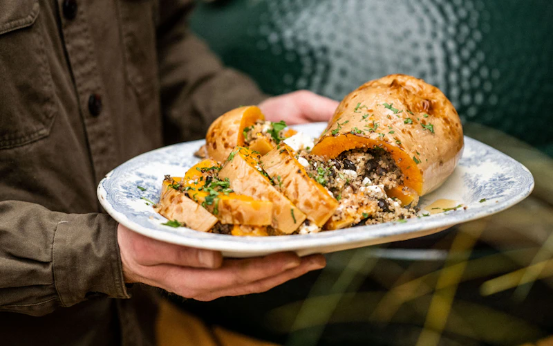 Roasted Butternut squash | Vegetarian recipes | Roasting | Big Green Egg