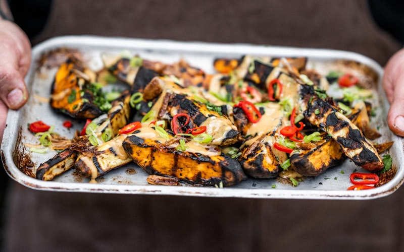 Charred Sweet Potato, Miso, Five Spice | Vegetarian | Grilling | Big Green Egg
