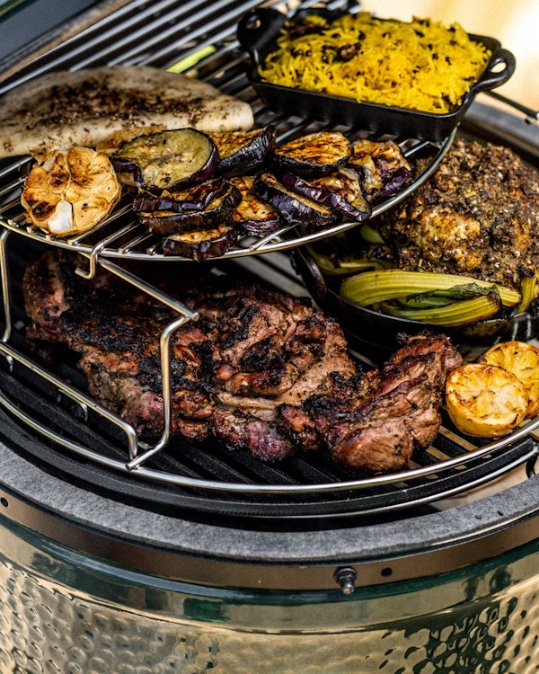 Middle Eastern Feast on the EGGspander | EGGspander System Recipes | Big Green Egg