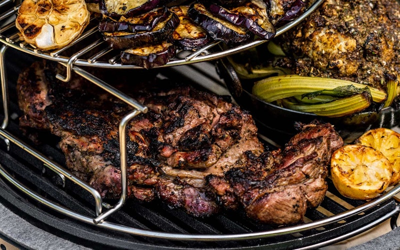 Middle Eastern Feast on the EGGspander | EGGspander System Recipes | Big Green Egg