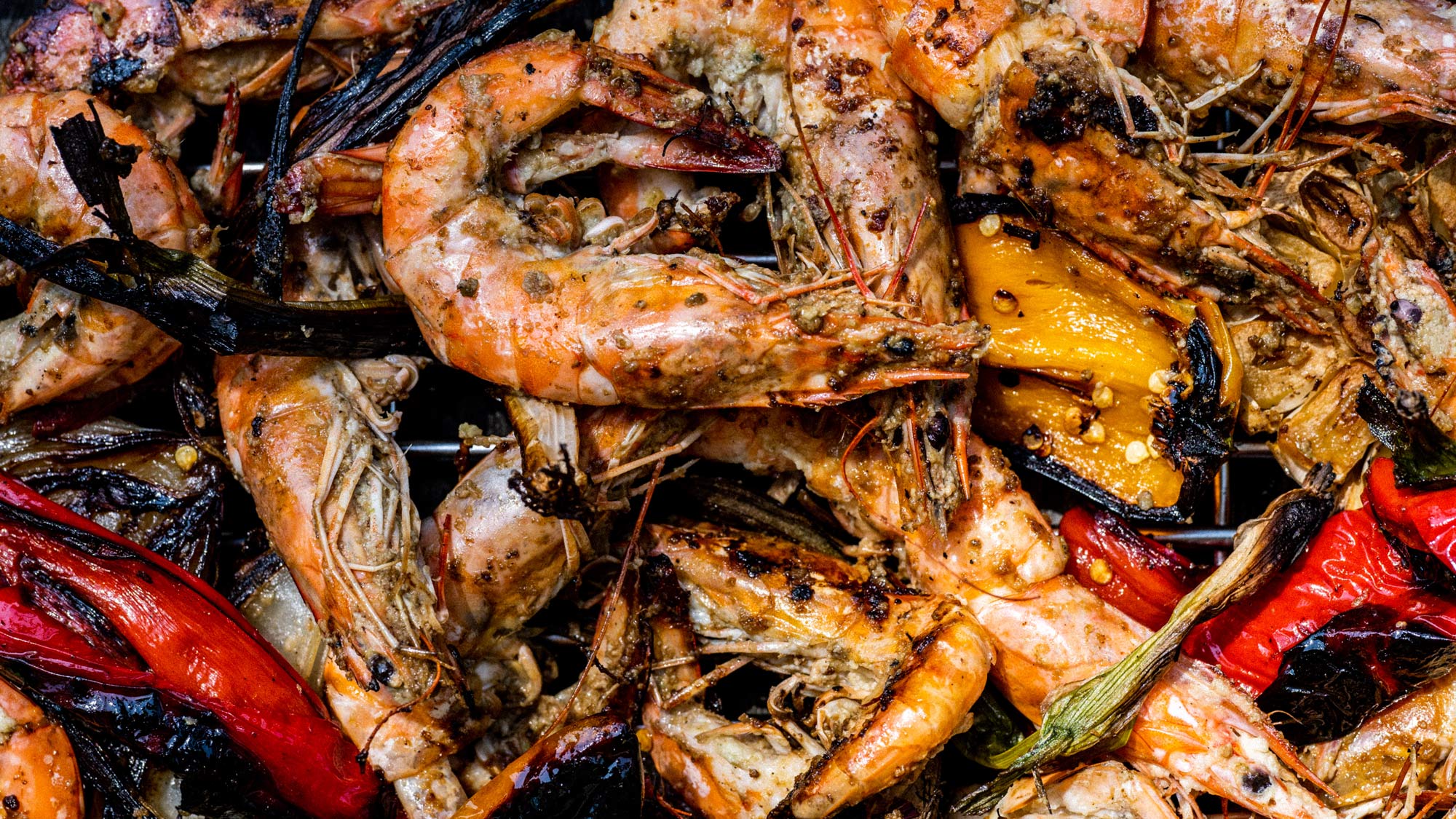 Tandoori Prawns with Peppers, Chilli and Onion | Grilling | Seafood | Big Green Egg