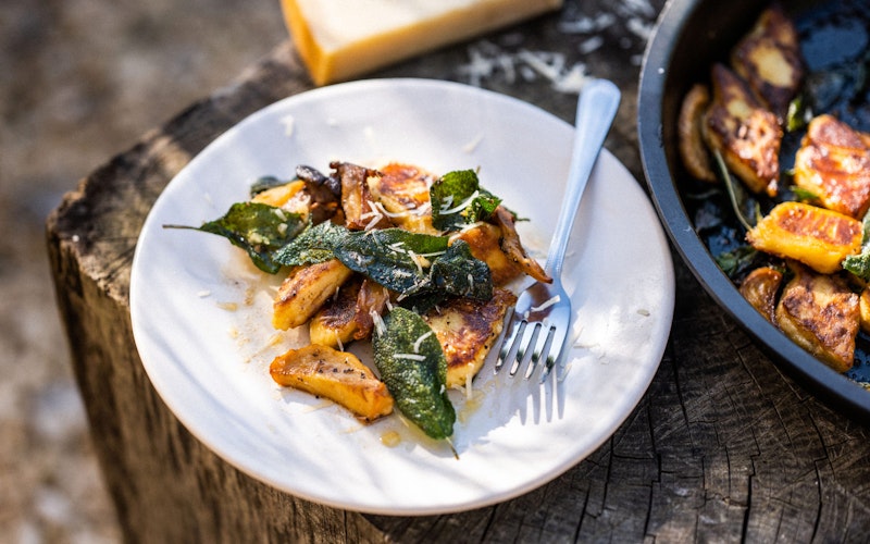 Gnocchi with sage butter and wild mushrooms | Pan cooking | Vegetarian recipes | Big Green Eggs