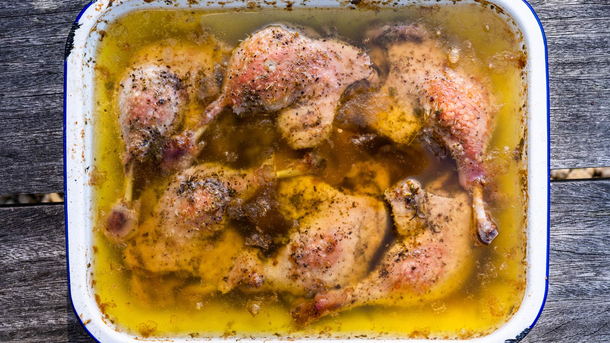 Confit duck | Duck | Pan cooking | Big Green egg