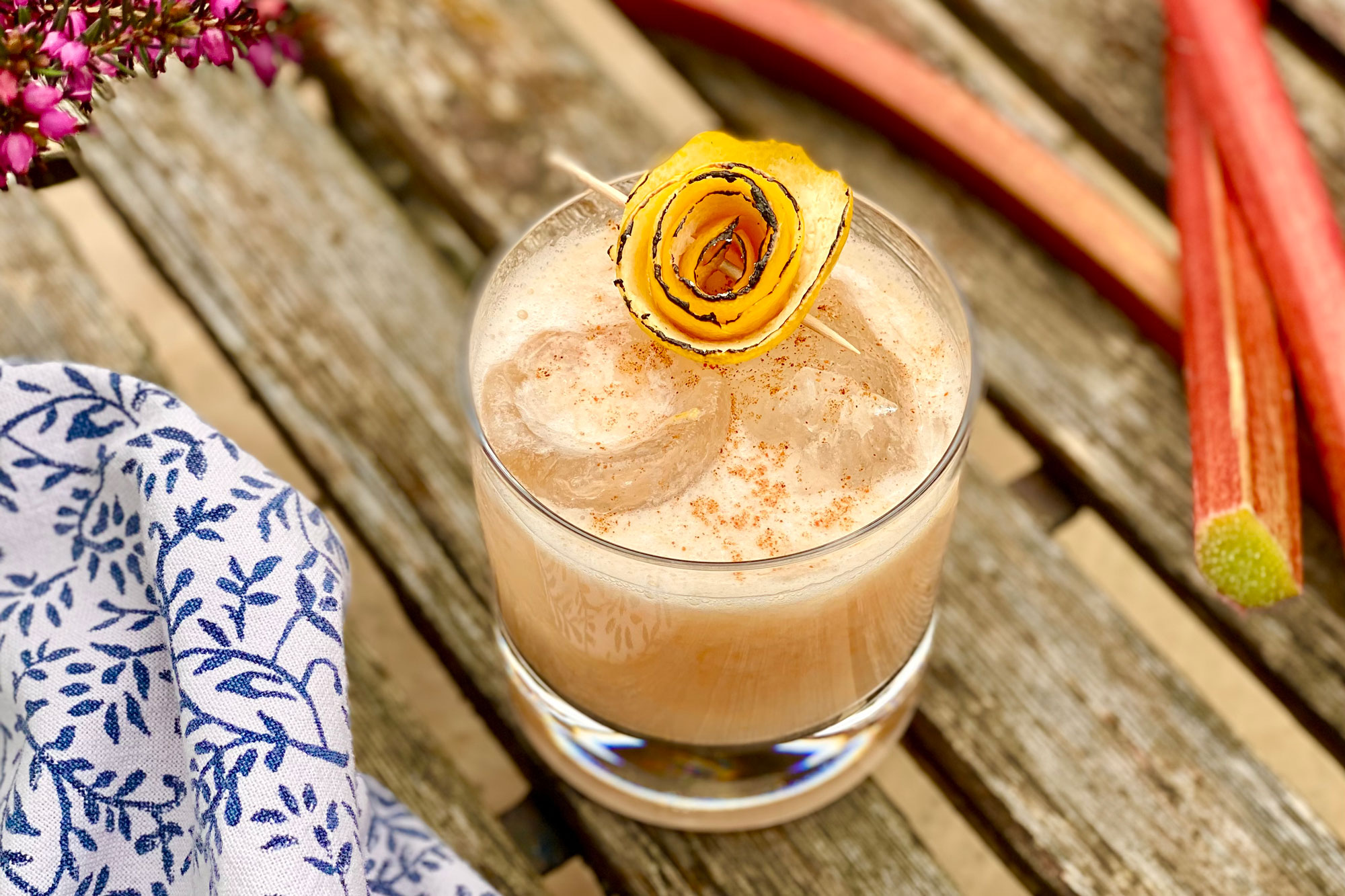 Coronation Rhubarb & Ginger Whisky Sour | Andy Clarke | Drinks | Recipes | Big Green Egg