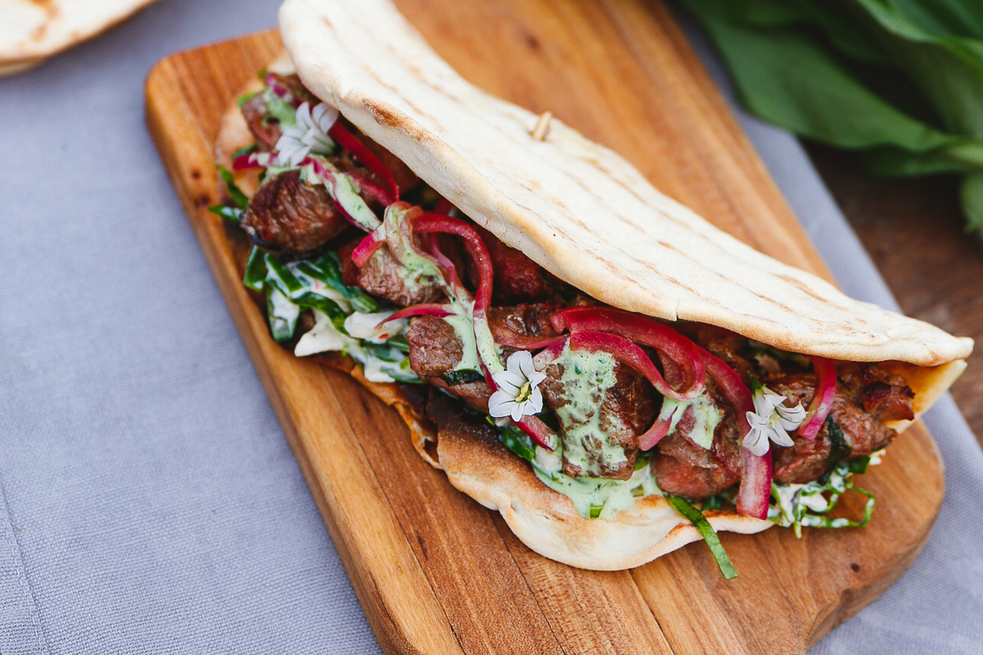 Coronation Mutton Flatbreads with Spring Green Slaw | Grilling recipes | Lamb & Mutton | Ross Geach | Big Green Egg