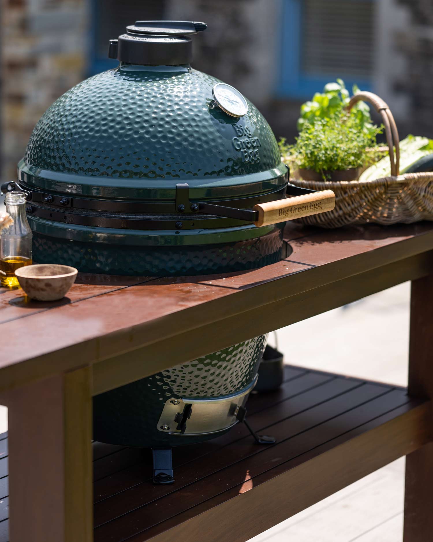 Premium Royal Mahogany Table for Large and XL Big Green Egg