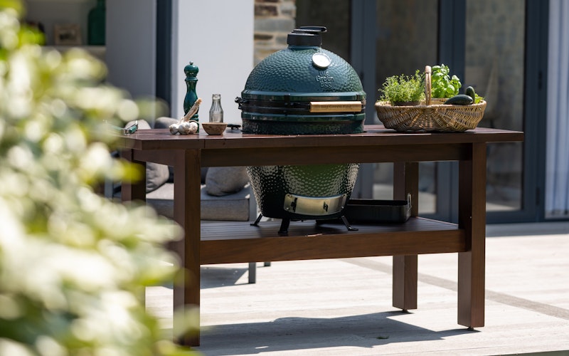 Premium Royal Mahogany Table for Large and XL Big Green Egg