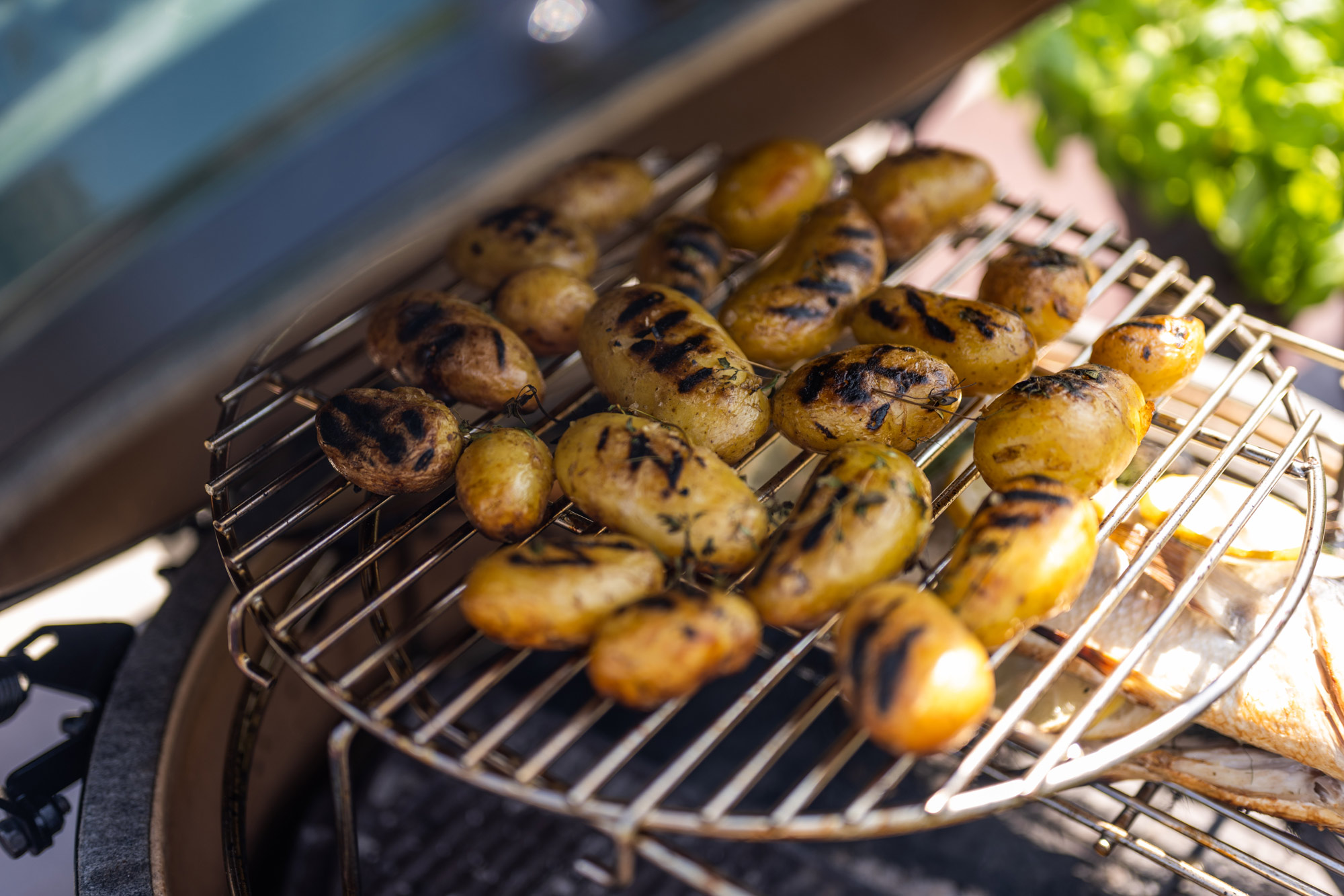 Grilled new potatoes