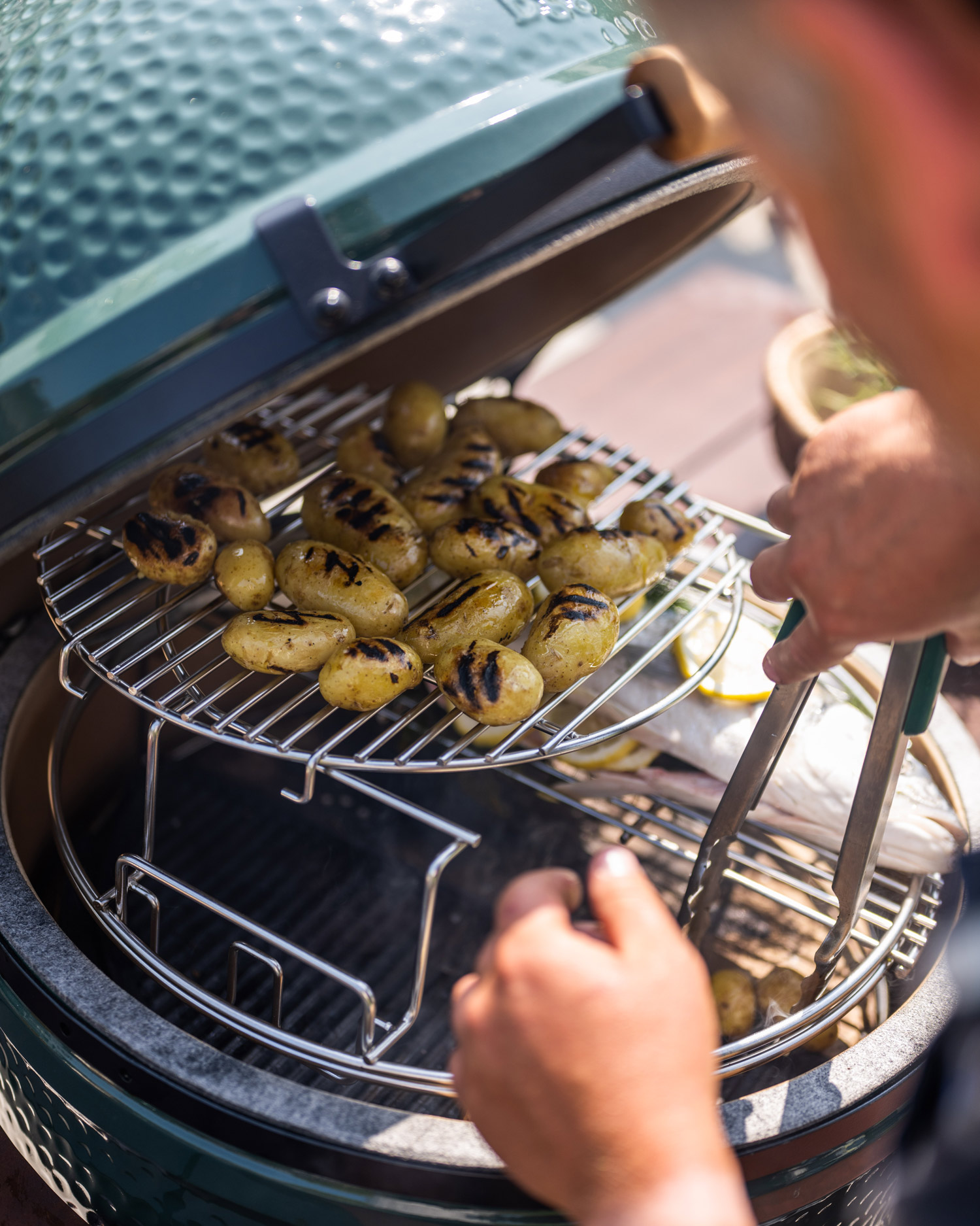 Grilled new potatoes | Grilling recipes | Vegetarian | Join the Club | Big Green Egg