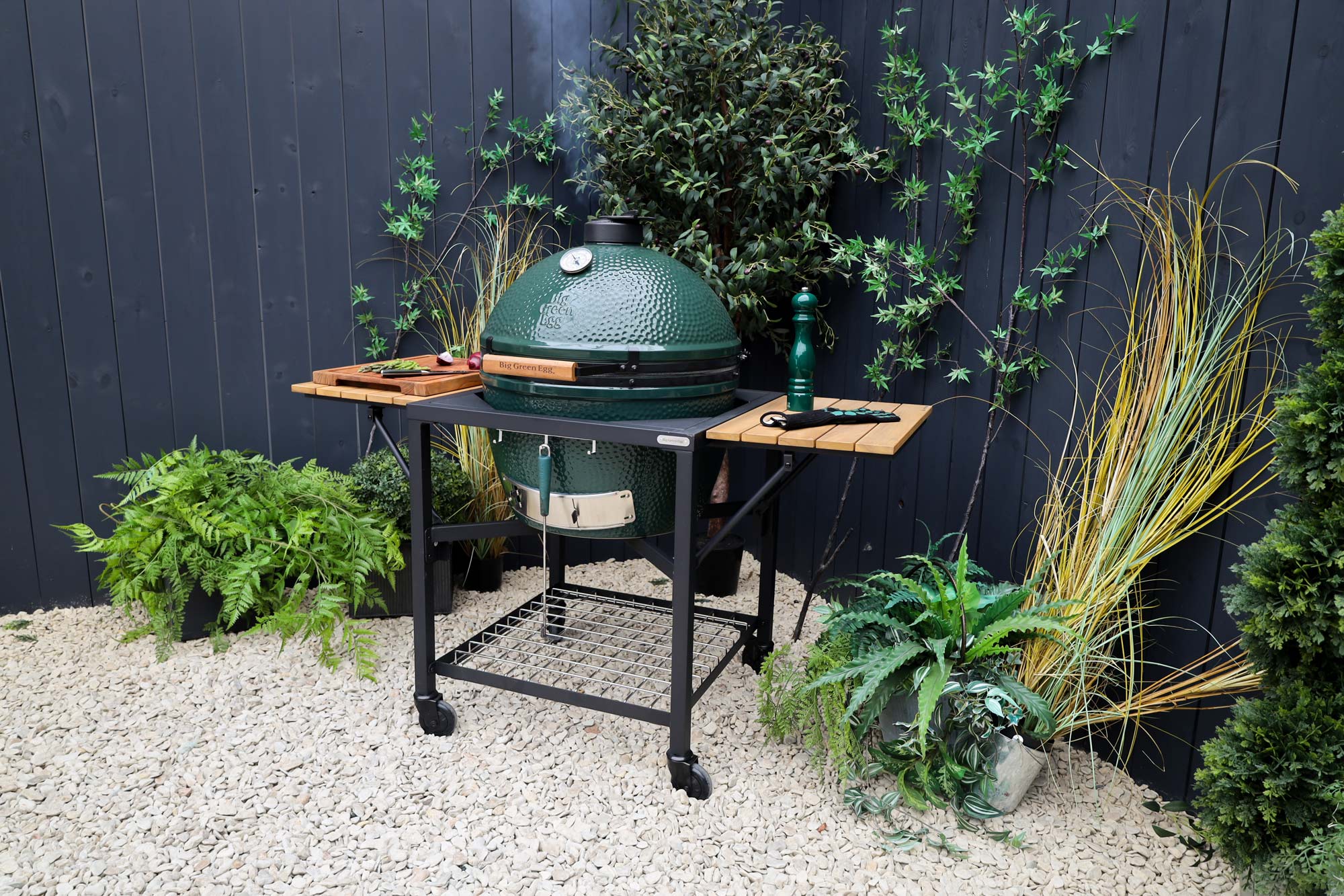 MODULAR NEST + ACACIA FOLDABLE SHELVES | Bases & Shelves | Big Green Egg