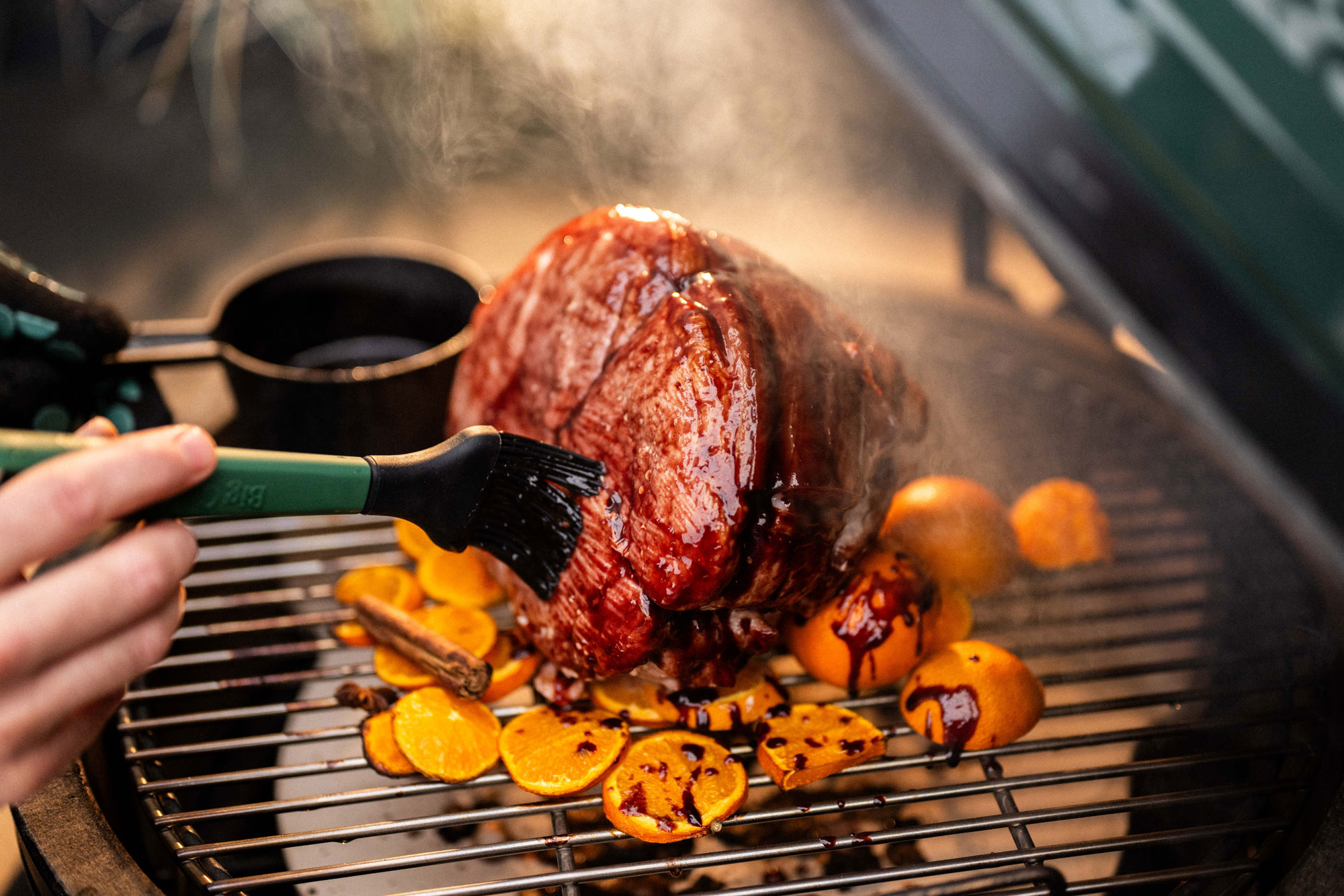 Gammon with Mulled Wine Glaze from Tom Booton at the Grill The Dorchester | Christmas recipes | Pork | Roasting Big Green Egg