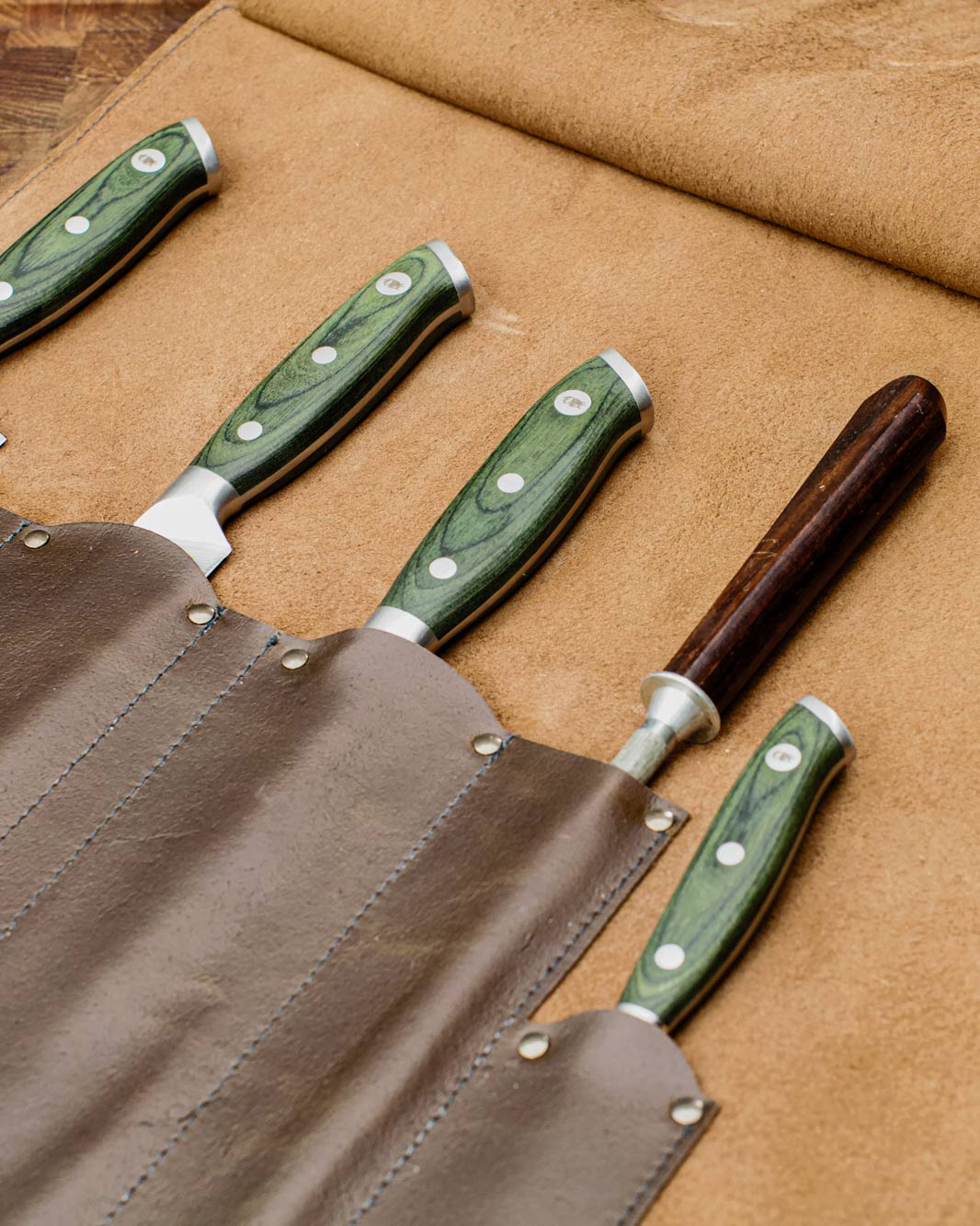 Leather Knife Roll | Utensils | Big Green Egg