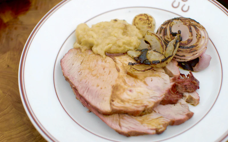 Margot Henderson Three Horseshoes Pork Collar | Grilling & Roasting recipes | Pork | Big Green Egg