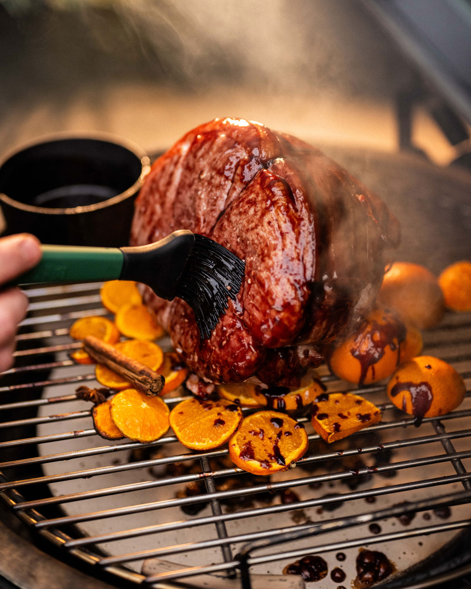 Gammon with Mulled Wine Glaze from Tom Booton at the Grill The Dorchester | Christmas recipes | Pork | Roasting Big Green Egg